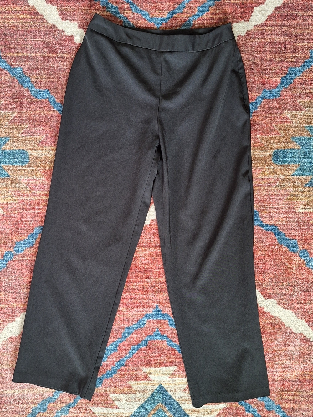Women's Black Straight-Leg Ponte Pants